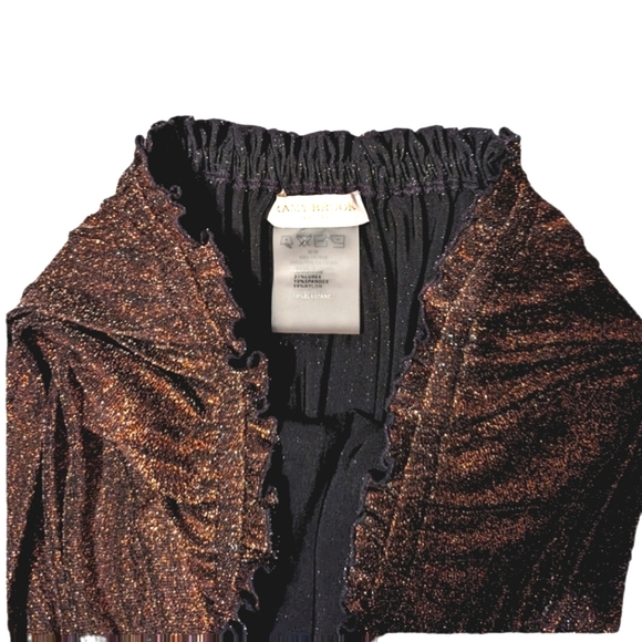 Ramy Brook Shimmer Sparkle Metallic Strapless Smocked Stretch Mini Dress - Picture 9 of 9